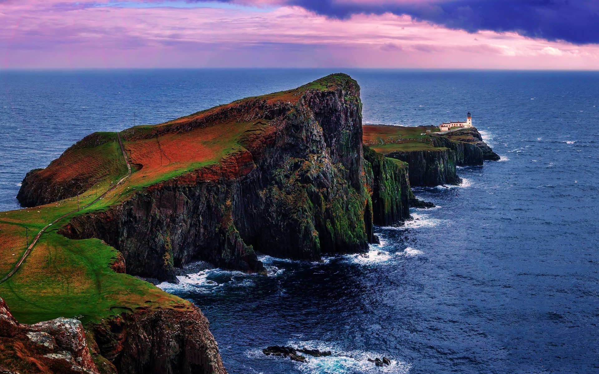 uk wasser meer ozean meer reisen strand landschaft rock landschaftlich sonnenuntergang im freien landschaft himmel abend felsen brandung bucht natur neist-punkt