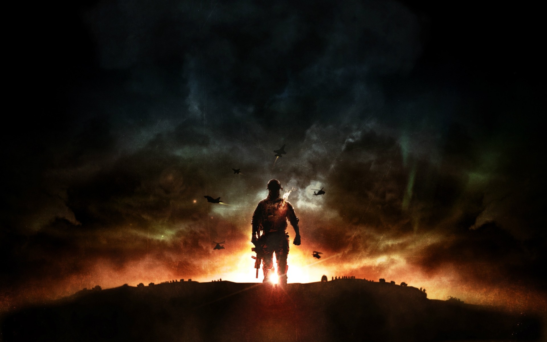 battlefield sunset flame smoke dawn dusk silhouette evening man outdoors fog light sky battlefield 4