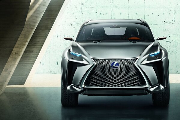 Lexus car in steel tones