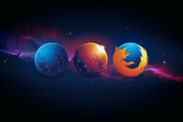 Kugelförmige Planeten und Mozilla Fox