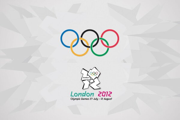 Colored Olympic rings on a light background