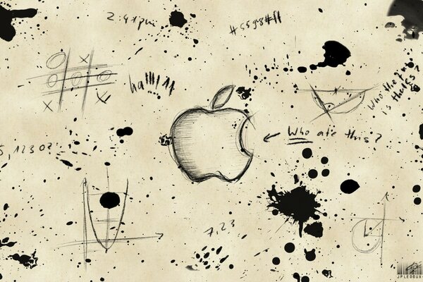 Creative drawing on the apple theme