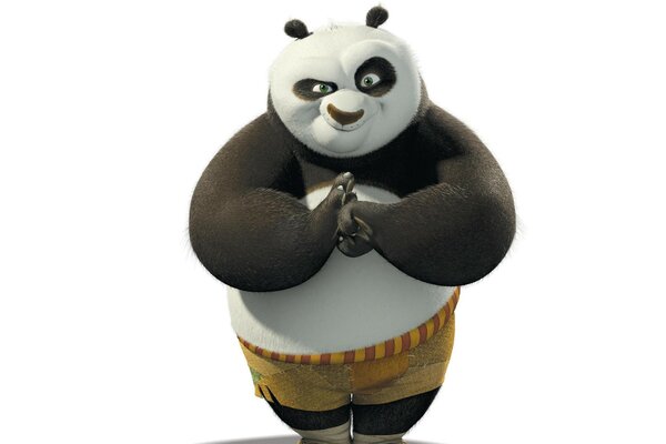 Dicker Panda aus dem Kong-fu-Cartoon