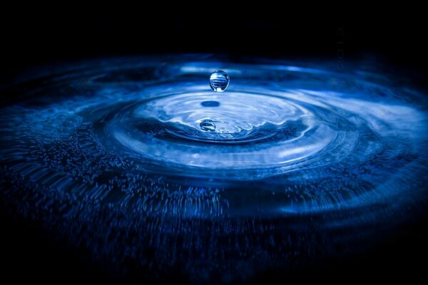 Gota de agua en movimiento abstracción