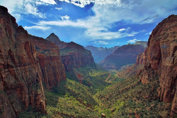 Paesaggio di montagna del canyon degli Stati Uniti