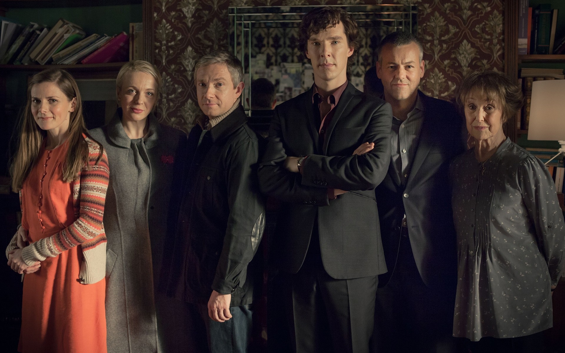 serie tv gruppo adulto donna ritratto indossare espressione facciale uomo cinque quattro tre musica diversi sherlock