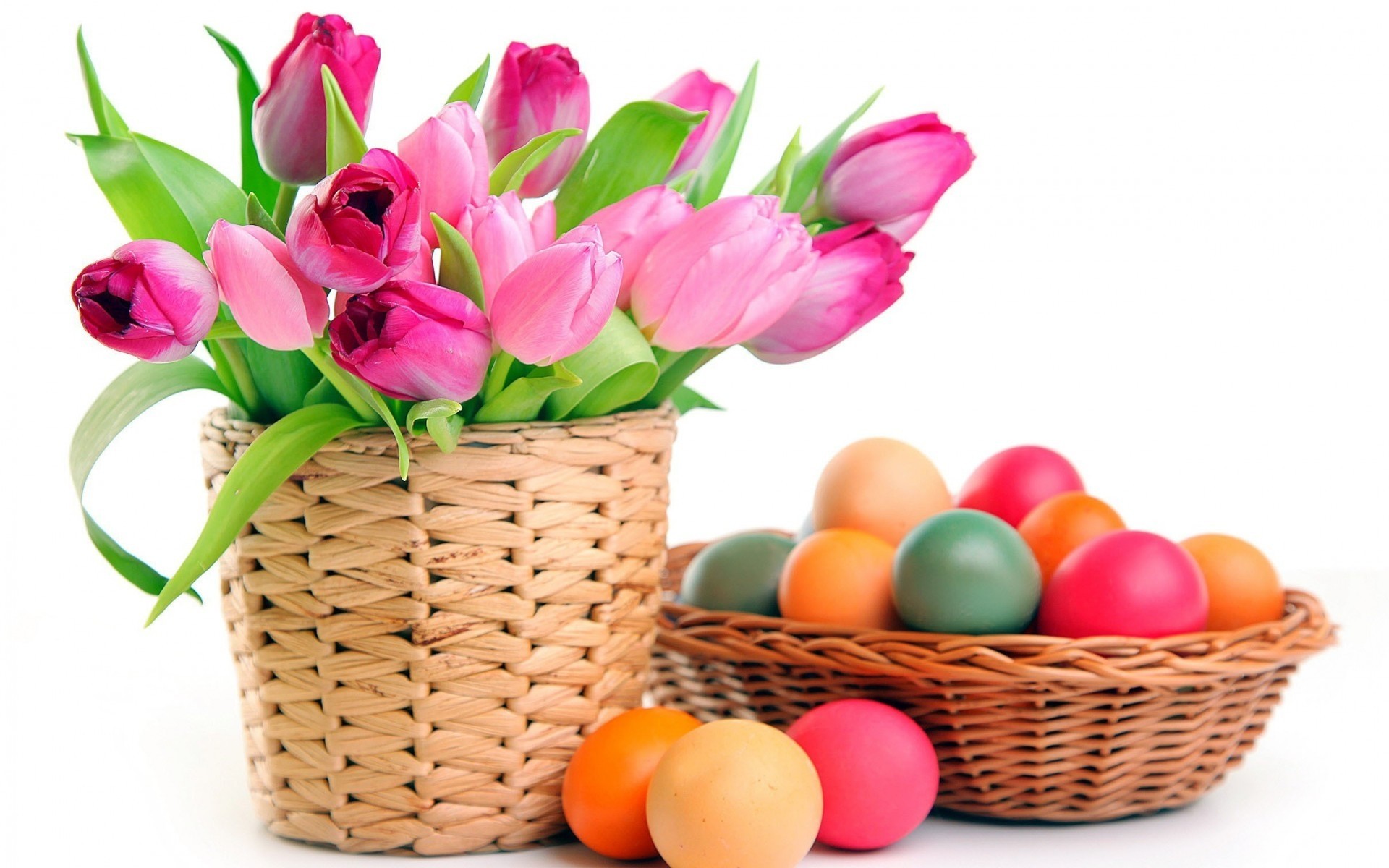 easter basket wicker nature isolated decoration leaf desktop bright color flower 2014 easter easter 2014 easter eggs