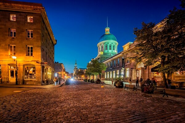 Tapete Abend europäische Stadt