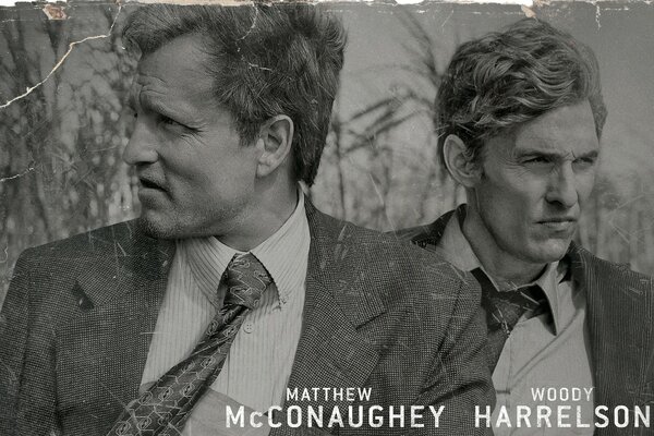 TV series with Matthew McConaughey portrait monochrome