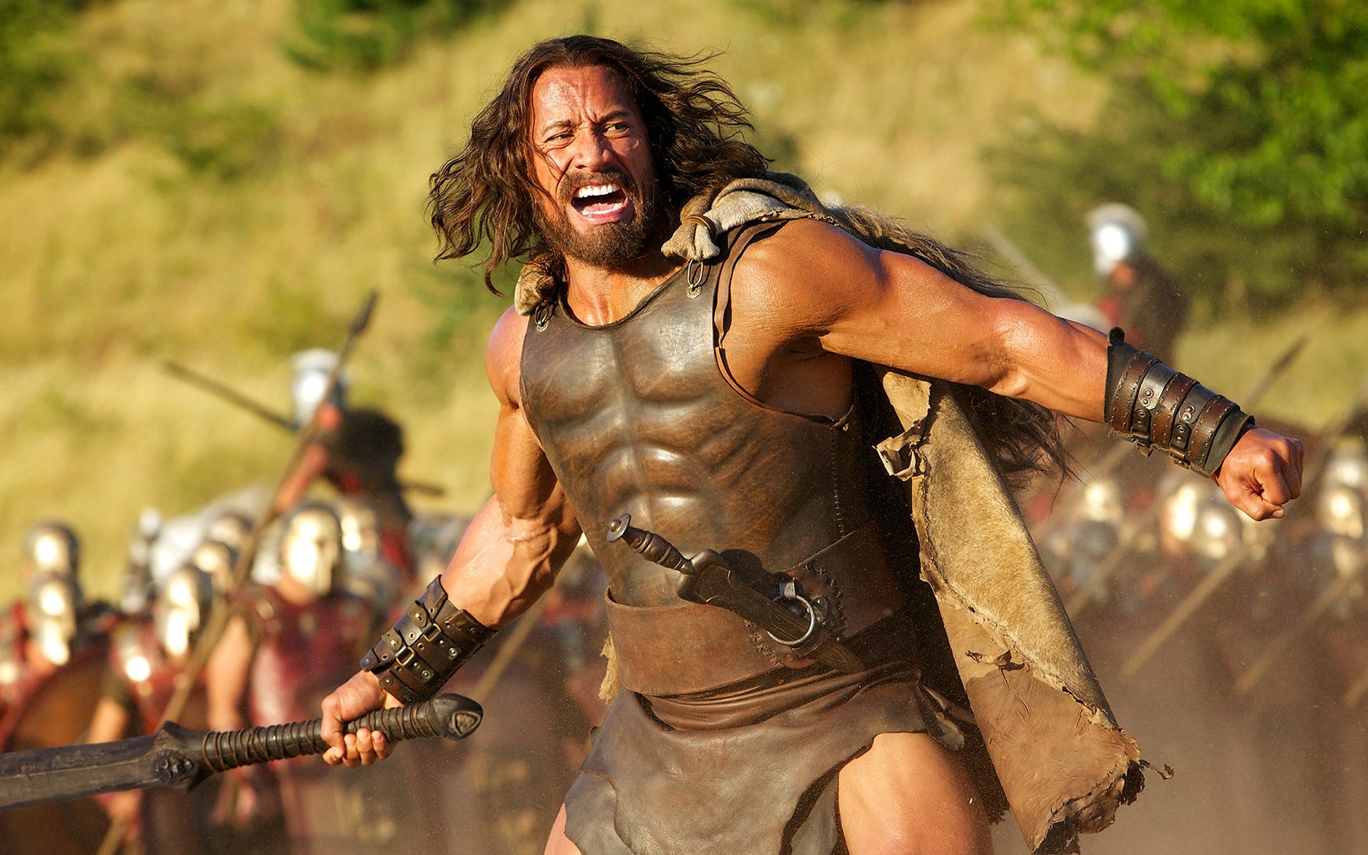 filme erwachsener festival waffe musik mann ein krieg kampf frau tragen leistung dwayne johnson hercules