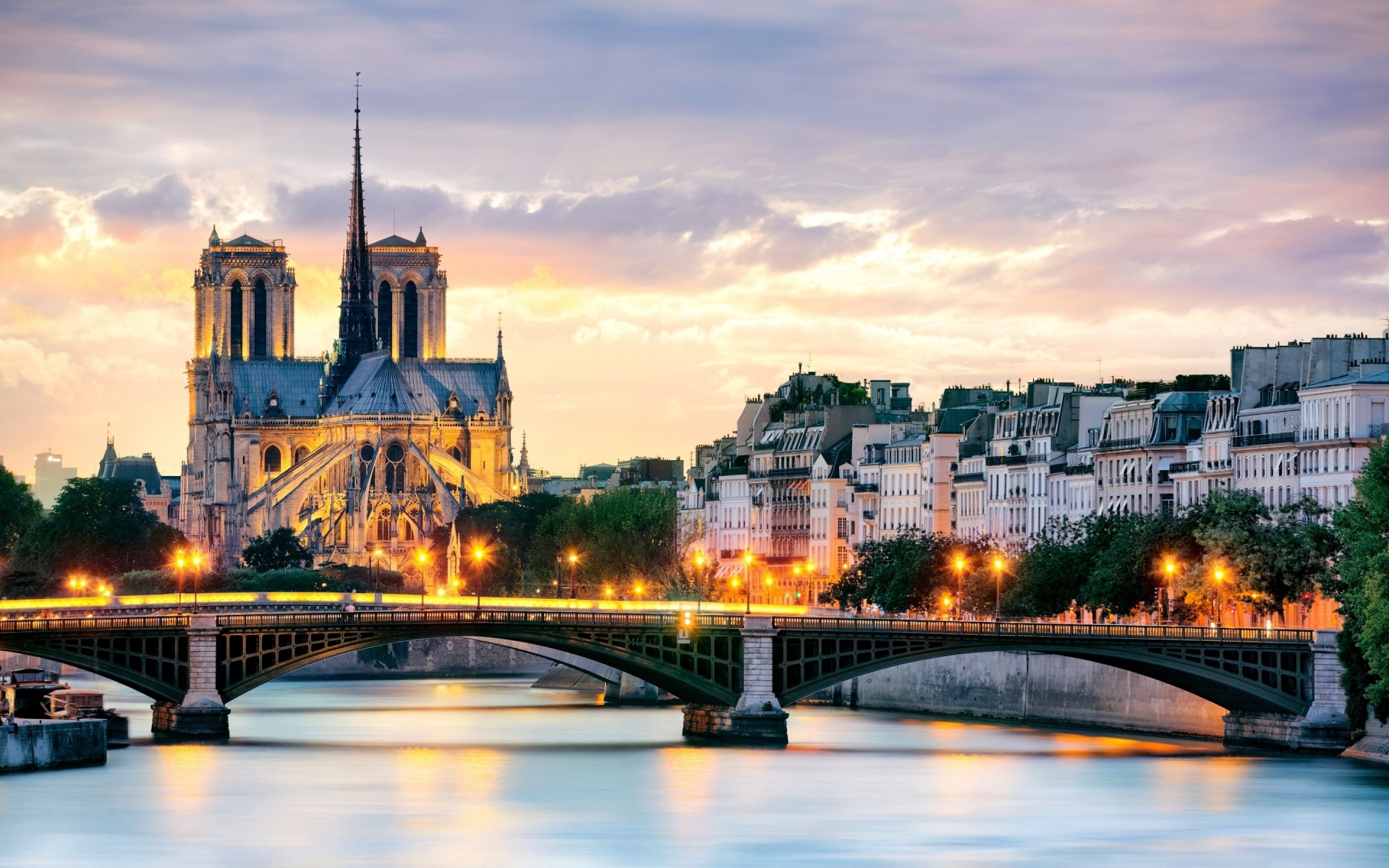 francia architettura crepuscolo città viaggi ponte fiume acqua tramonto illuminato città urbano sera all aperto riflessione casa centro cielo alba traffico parigi notre dame de paris notre dame senna