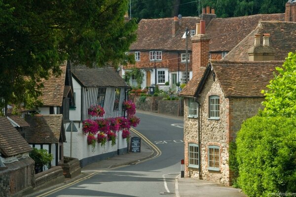 Reino Unido Condado casas pueblo Inglaterra Kent