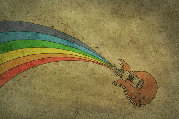 Gitarre regenbogen gitarre regenbogen zeichnung