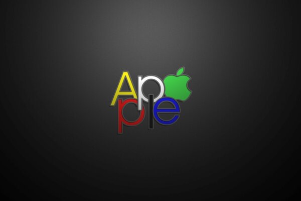 Logotipo de apple en pantalla negra