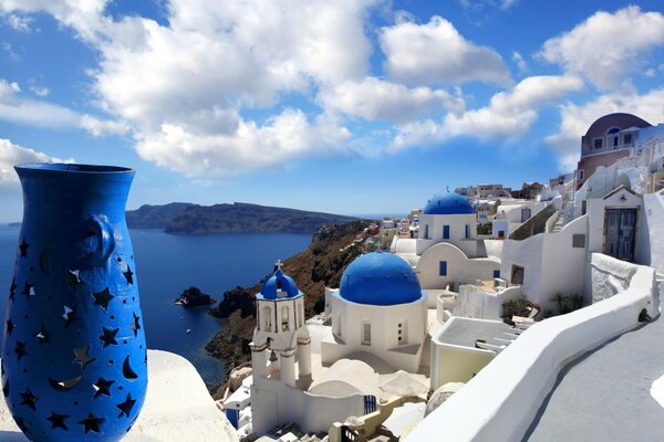 Greek sky over the sea