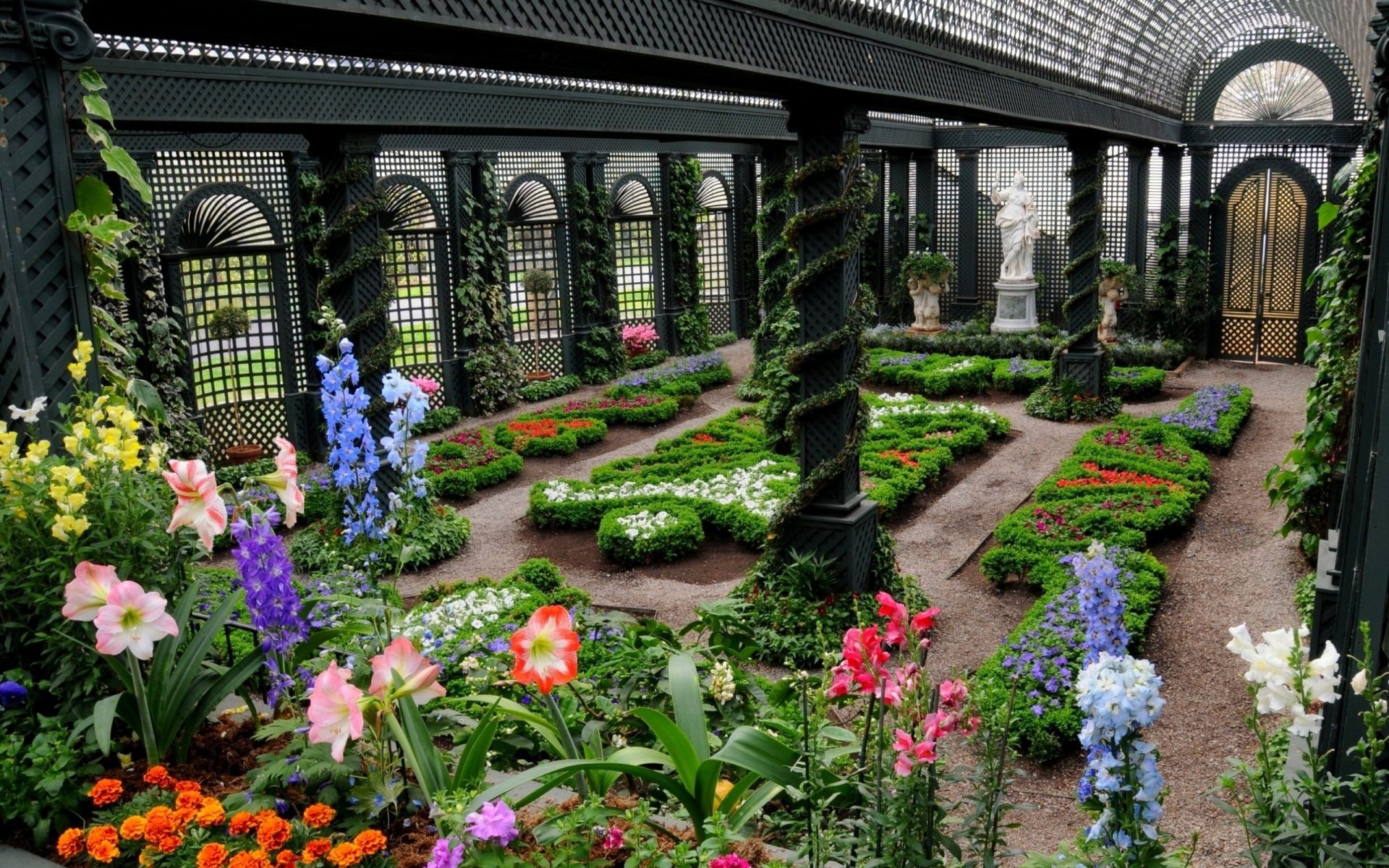 flores flor jardín flora patio verano naturaleza horticultura parque casa parterre formal color horticultura arquitectura cama piedra conservatorio decoración botánico