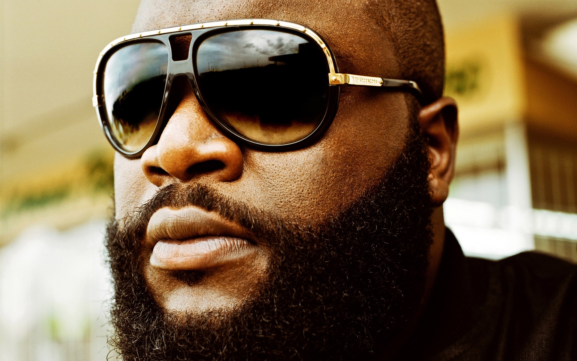 musicians eyewear sunglasses eyeglasses man portrait adult rick ross rapper hip hop