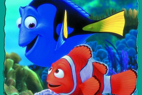 Fish from the cartoon in search of Nemo