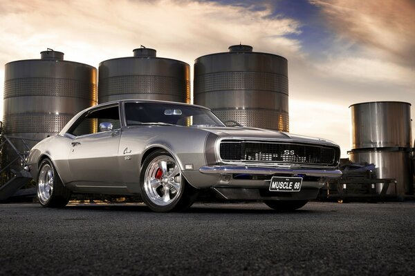 Retro chevrolet grey