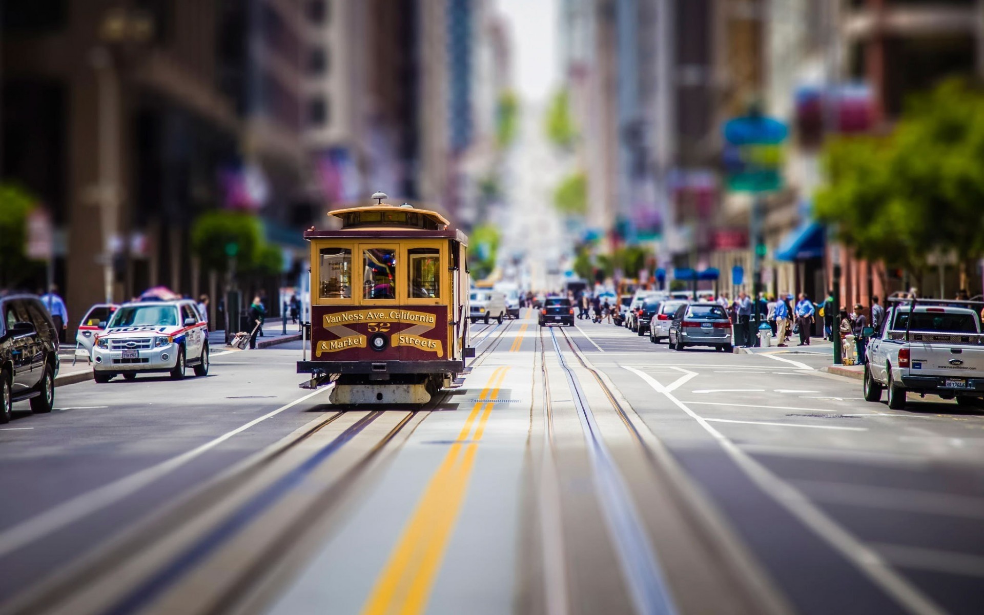 stati uniti città strada traffico sfocatura strada auto città autobus sistema di trasporto tram viaggi vintage san francisco splendido