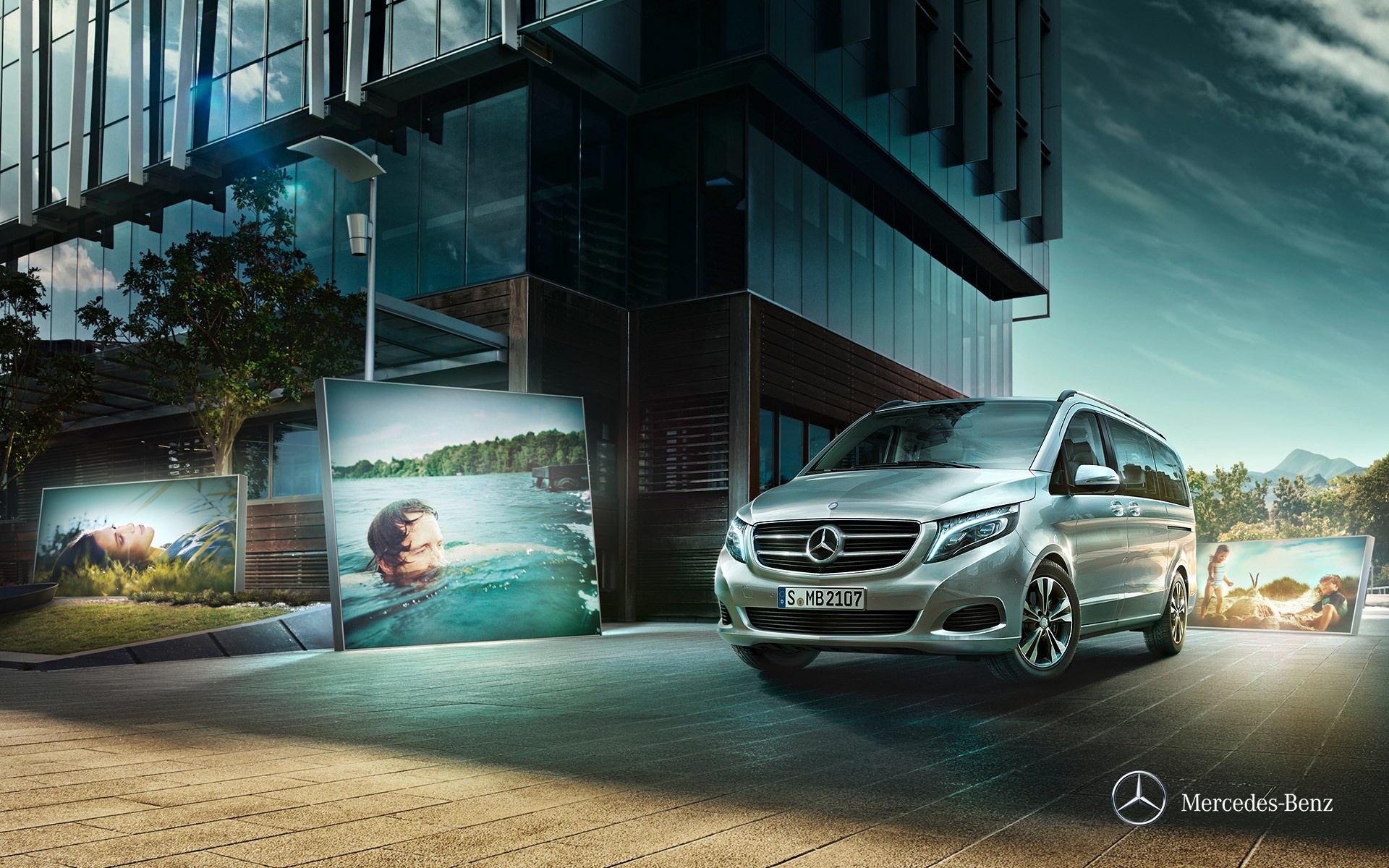 mercedes-benz samochód system transportu droga architektura podróż szybko ulica nowoczesny luksusowy mercedes benz v klasa