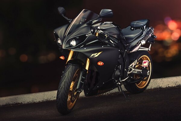 Background black yamaha motorcycle