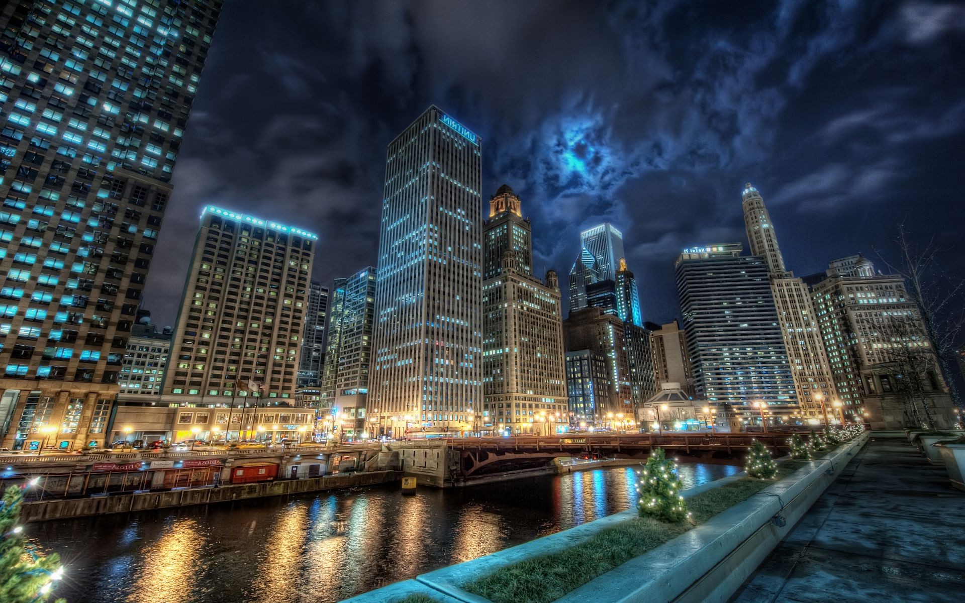 city skyscraper skyline architecture cityscape building downtown river dusk urban reflection evening bridge tower office modern travel water business waterfront