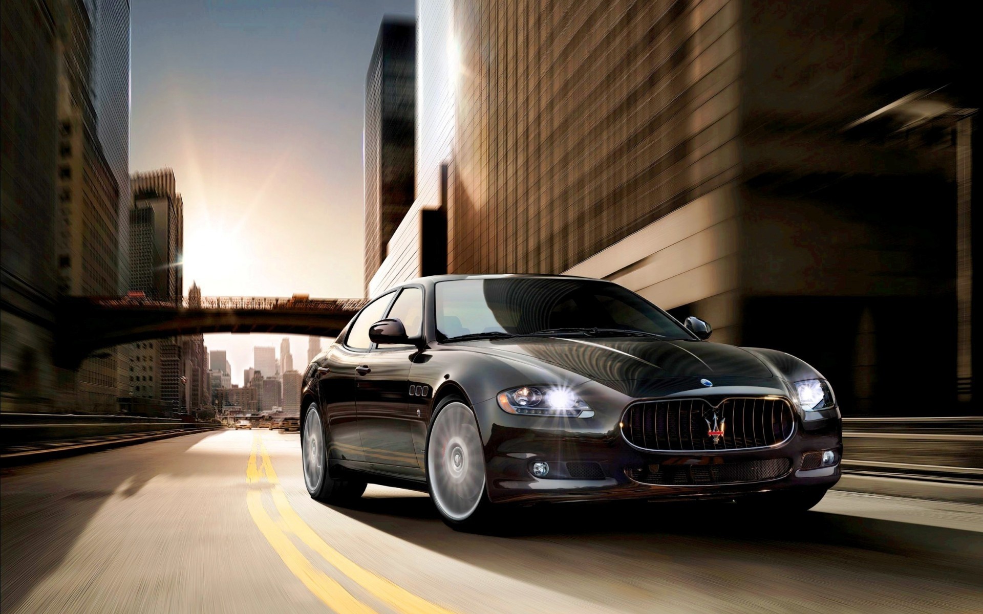 maserati car blur transportation system vehicle road pavement asphalt street fast hurry blacktop drive automotive action maserati quattroporte limousine luxury cars gorgeous