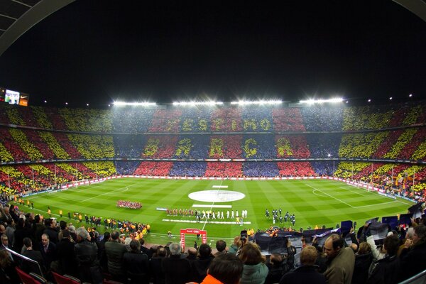 Supporters au stade de football