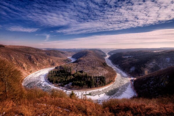 Beautiful landscape of German nature