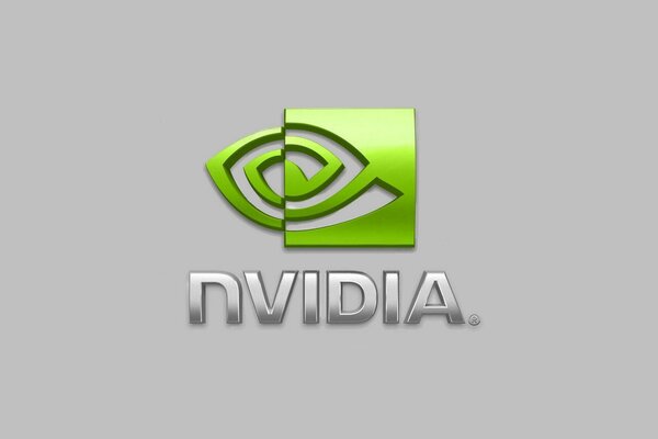 Abbildung des NVIDIA-Symbols auf grauem Hintergrund