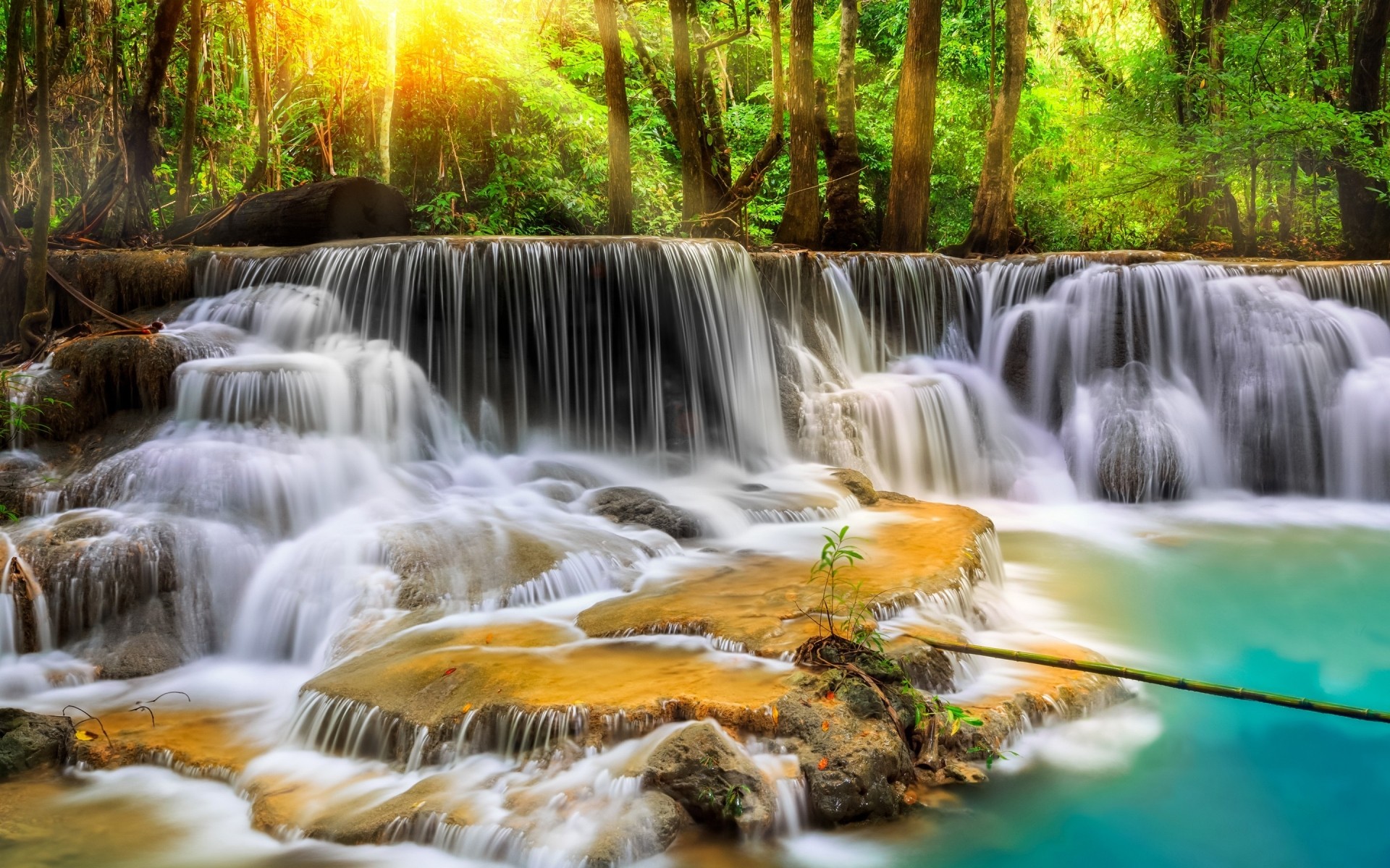 outras cidades cachoeira água rio córrego natureza cascata córrego madeira outono movimento folha grito viagem rocha respingo fotografia selvagem molhado paisagem tailândia floresta