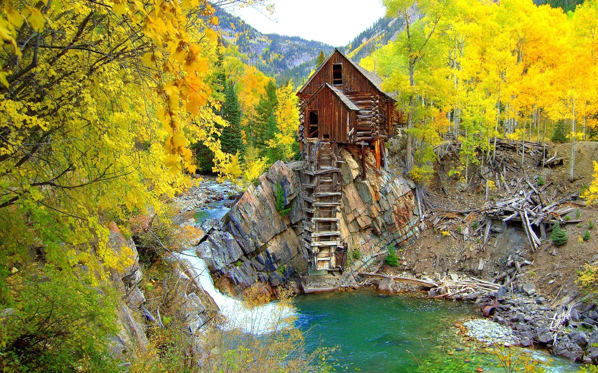 estados unidos otoño madera hoja naturaleza agua paisaje temporada árbol río escénico al aire libre parque arce color viajes lago hermosa montaña paisaje molino colorado estados unidos