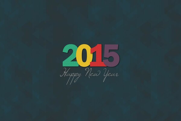 Congratulations on the new year 2015 on a dark background