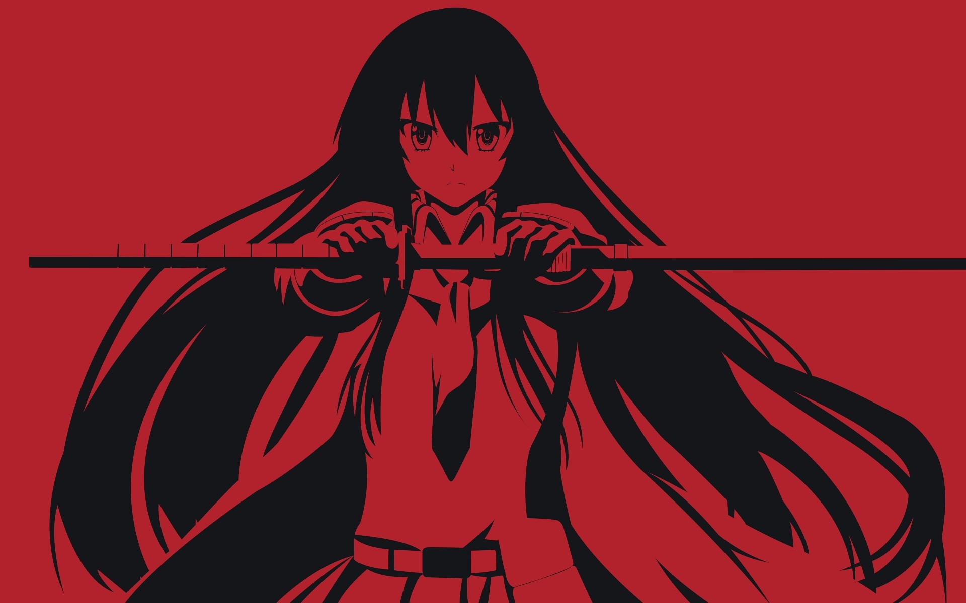 cartoons illustration vector silhouette woman retro art danger akame ga kill