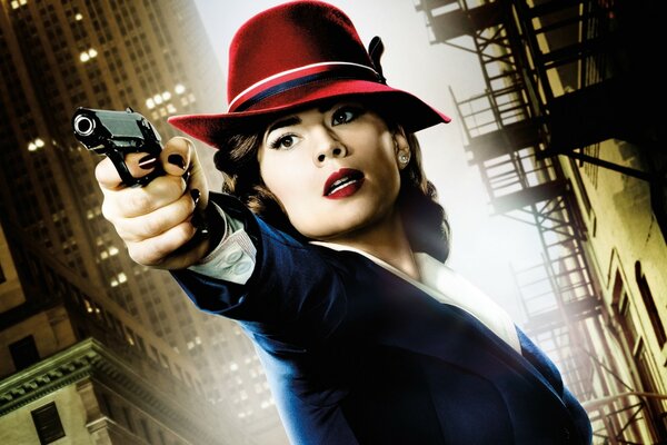 Femme avec un pistolet. Le Film Marvel