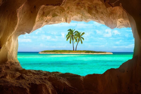 Hermoso paisaje de la playa. Verano y mar