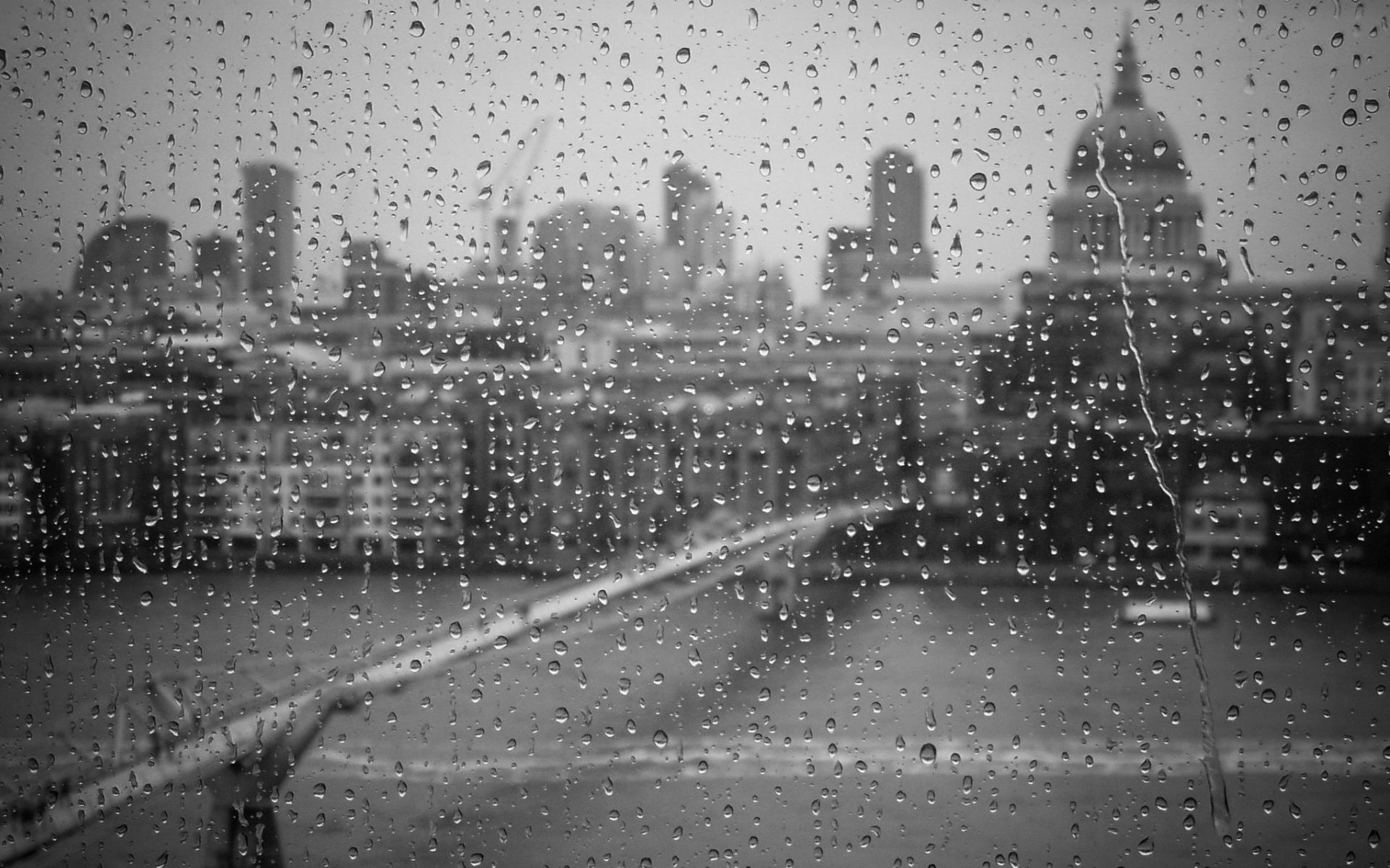 мосты дождь город улица всплеск монохромный аннотация городской искусство воды зима отражение мокрый свет темный черный и белый рабочего стола