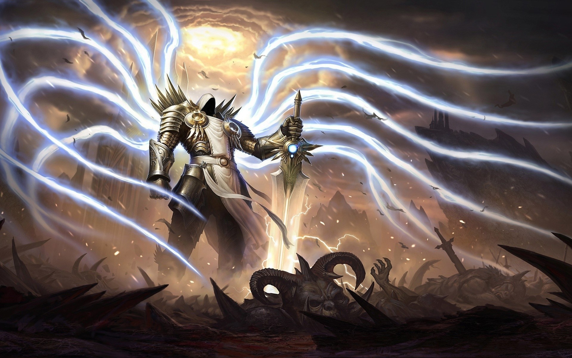 diablo abstract light desktop art flame water energy reaper of souls