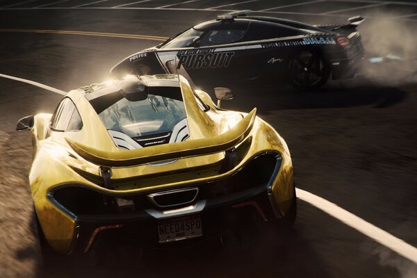 El coche amarillo de need for speed