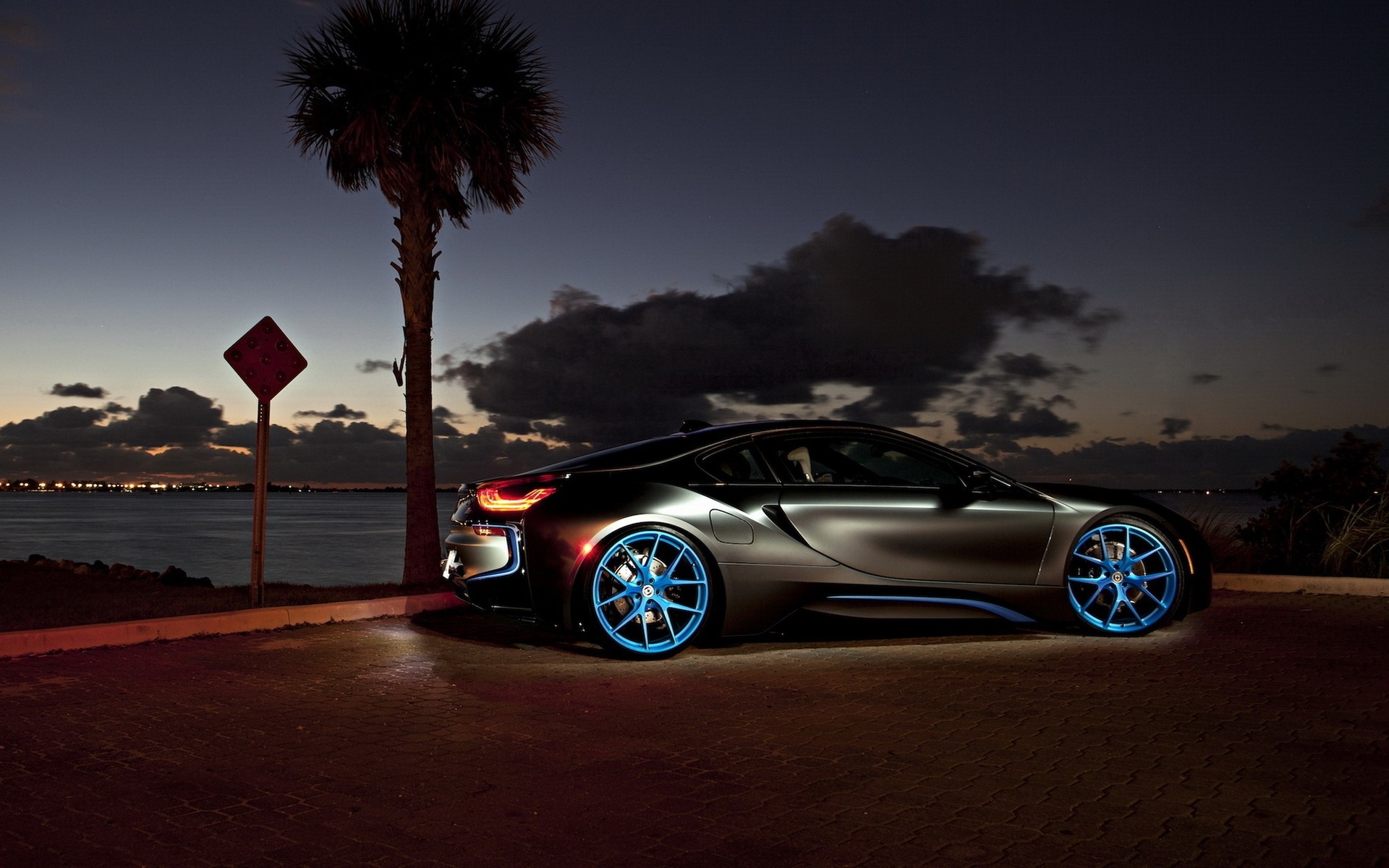 bmw beach car vehicle sunset ocean seashore race travel sand action hurry transportation system pavement island bmw i8 bmw concept