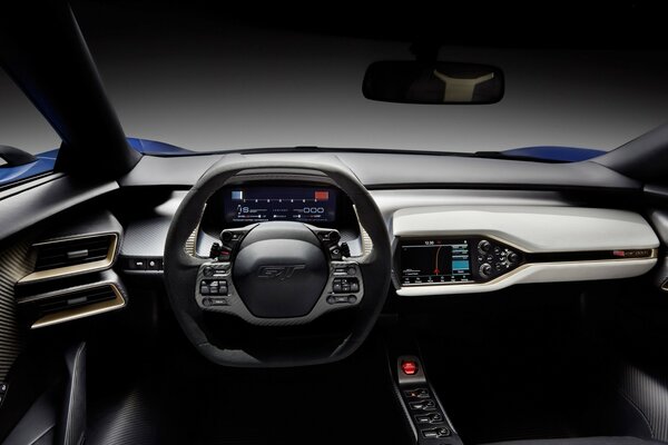 The dashboard of the Ford car. Pedantry of details