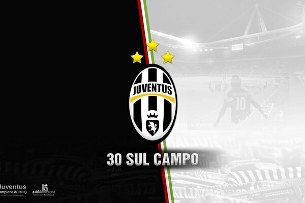 Juventus football emblem black and white background