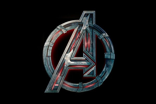 Avengers Symbol schwarzer Hintergrund