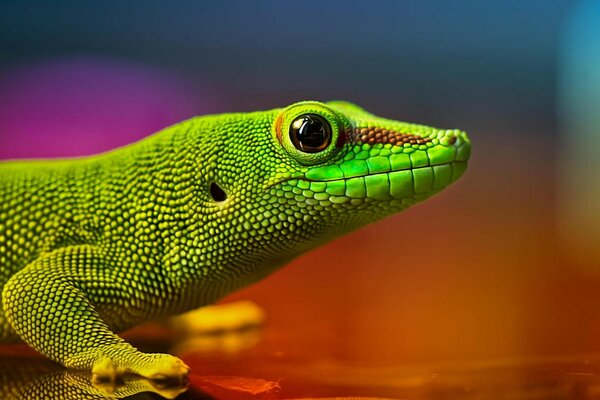 Pupyrchitaya lizard on a bright background