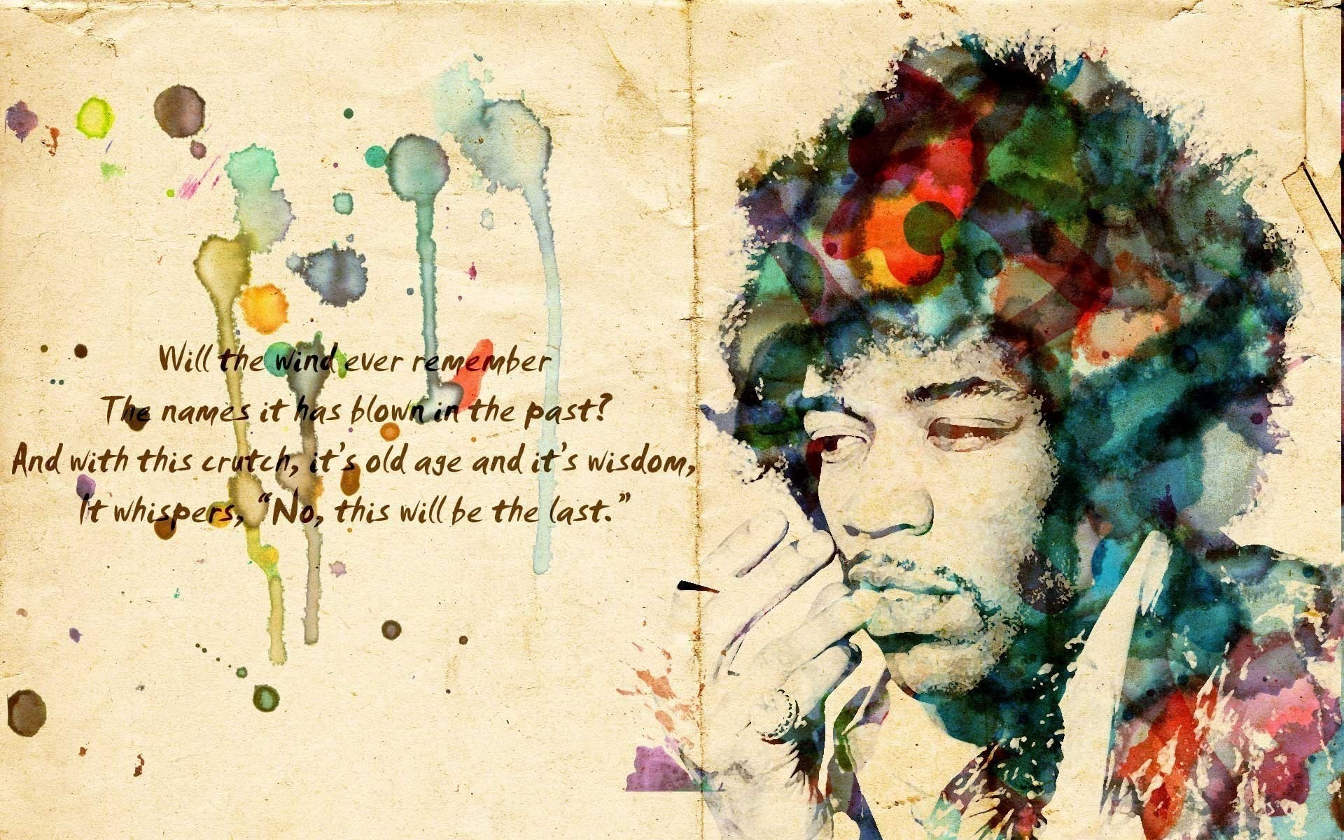 musicisti carta pittura arte illustrazione vintage retro indossare uomo stampa artistico antico vecchio antico adulto jimi hendrix chitarrista