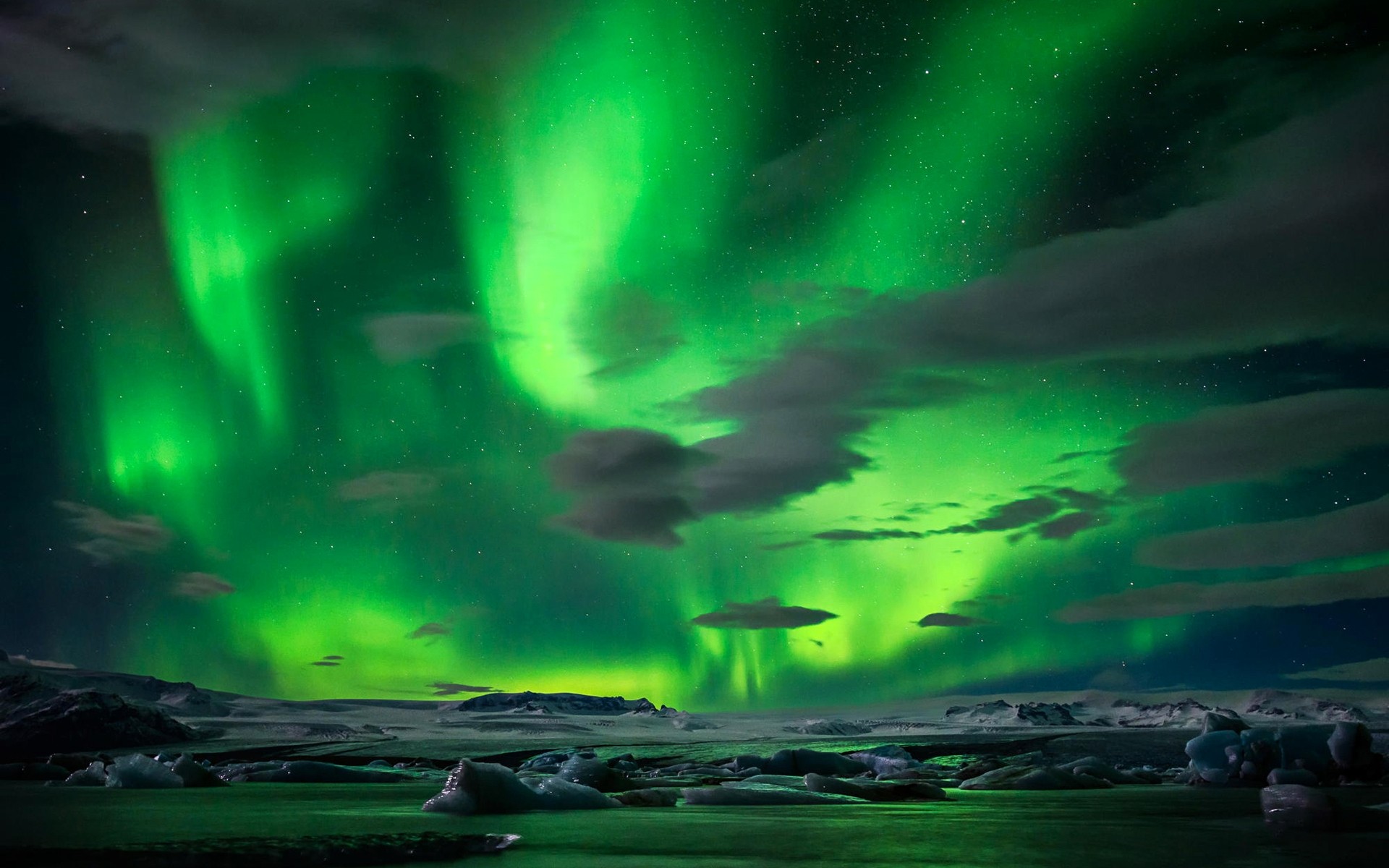 paysage lumière abstraite art eau ciel étoiles nuit glace hiver