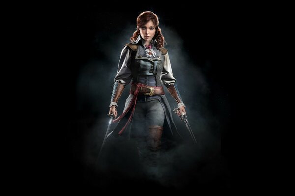 Eroe del gioco Assassins Creed ragazza