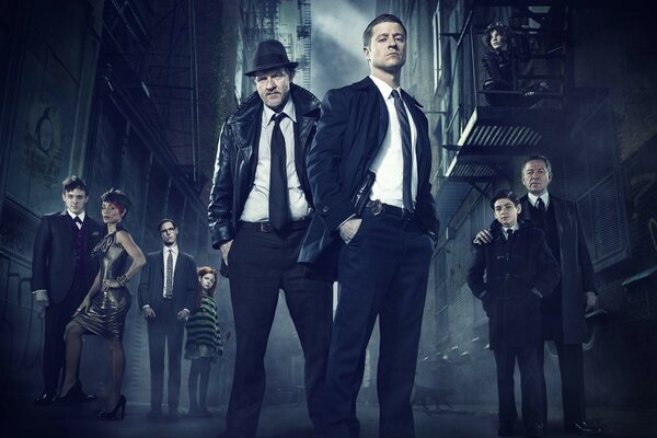 TV series the characters are dressed in dark colors detective