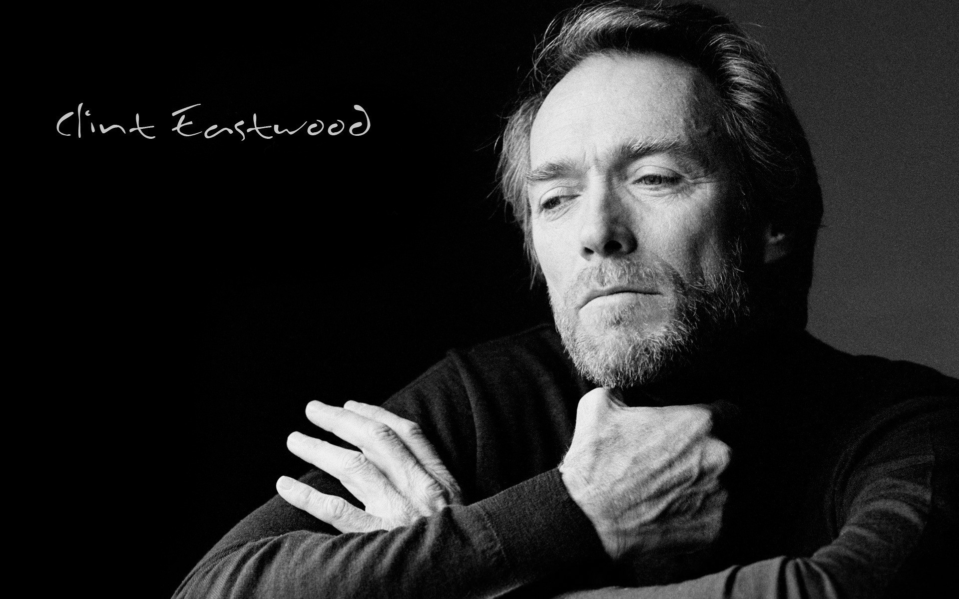 actors portrait one man adult wear writer facial hair clint eastwood actor